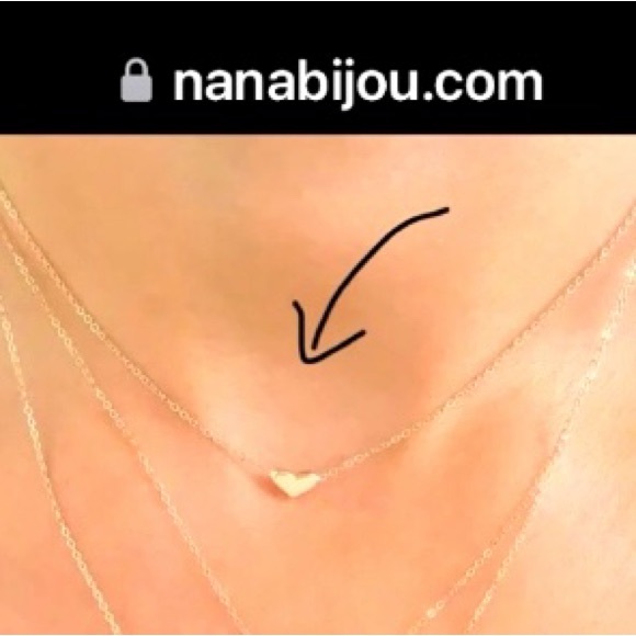 Solid 14k yellow gold heart necklace - Picture 14 of 15